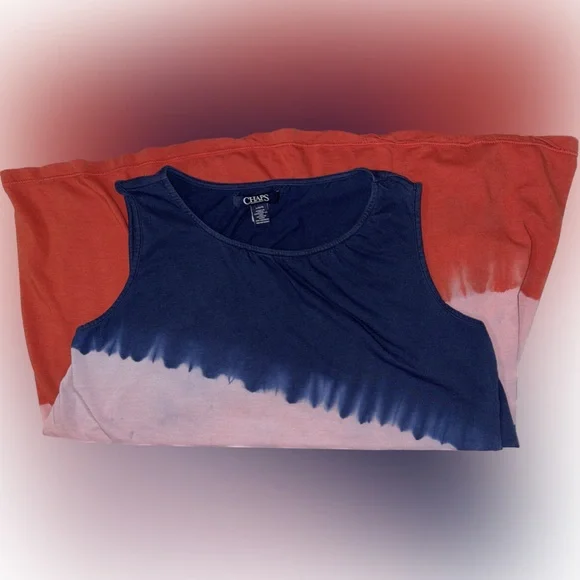 Grab this top ASAP ✨🦋 CHAPS A-Symmetrical Tank Top 🇺🇸 🇺🇸  LOVE AMERICA - Picture 4 of 6